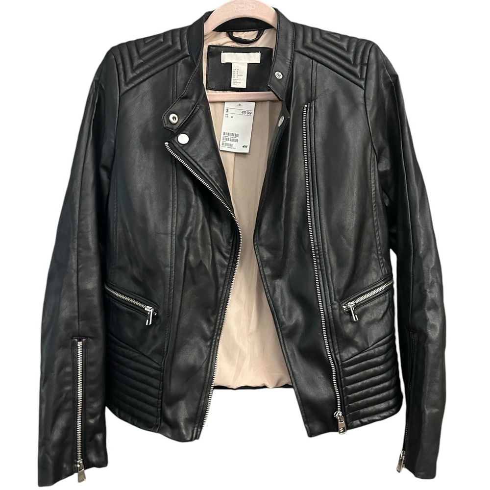 H&M Black Moto Bomber